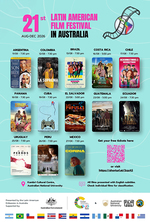 Poster for 21st Latin American Film Festival: August 11–27